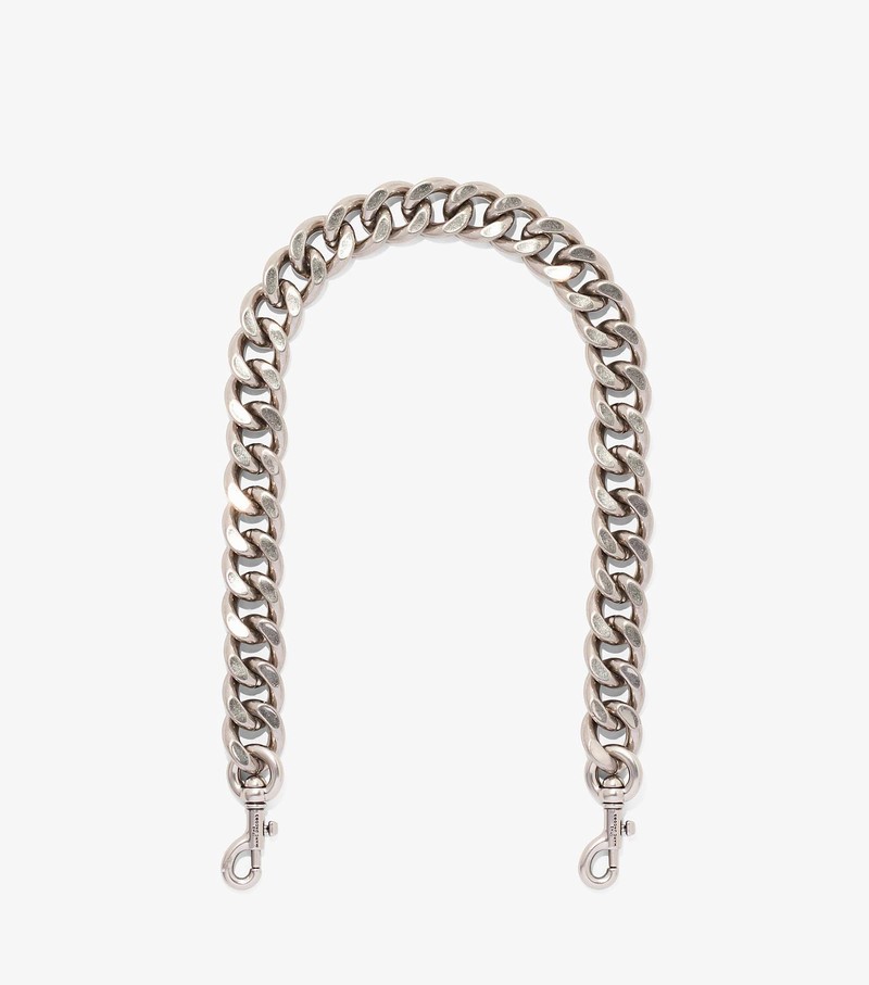 Akcesoria Do Toreb Damskie Marc Jacobs Chainlink Shoulder Paskiem Srebrne | 13YUHRPEN