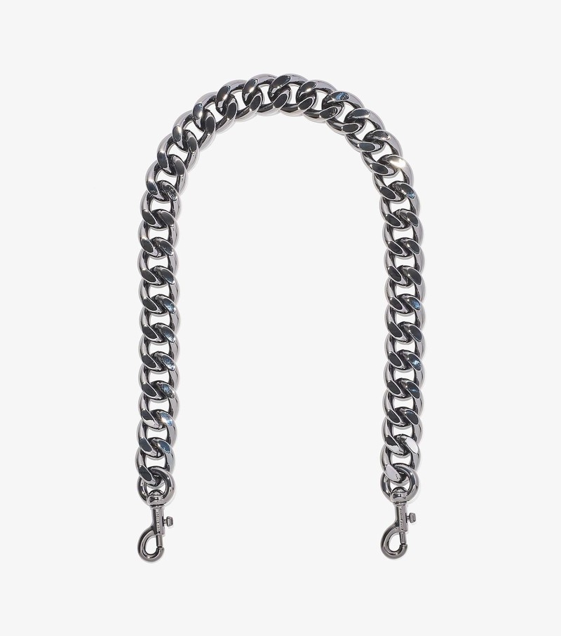 Akcesoria Do Toreb Damskie Marc Jacobs Chainlink Shoulder Paskiem Srebrne | 80DQESWYB