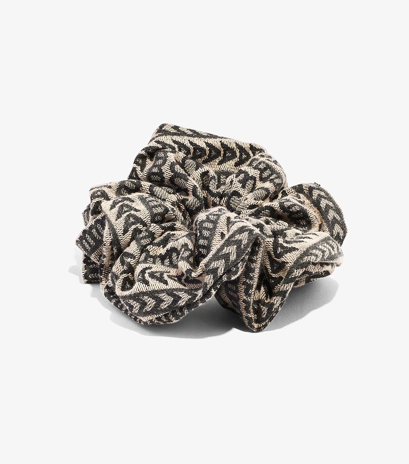 Akcesoria Do Włosów Damskie Marc Jacobs Monogram Jacquard Scrunchie Beżowe Czarne | 42DWKYMBA