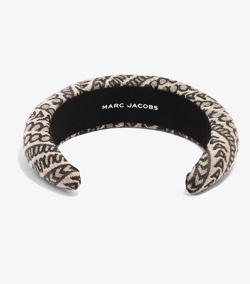 Akcesoria Do Włosów Damskie Marc Jacobs Monogram Headband Beżowe Czarne | 95DNATHXP