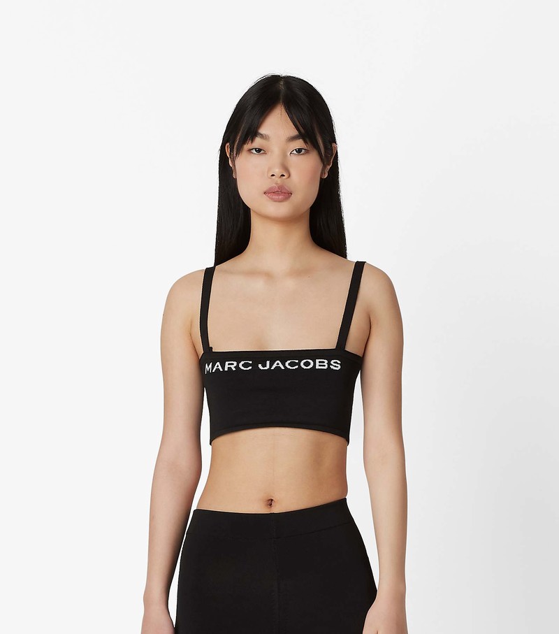 Bluzka Damskie Marc Jacobs Bandeau Czarne | 06BVINXEC