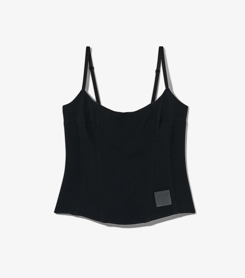 Bluzka Damskie Marc Jacobs Structured Camisole Czarne | 21GVMFTYI