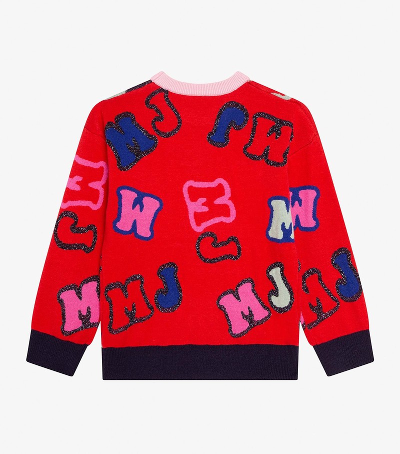 Bluzy Dziecięce Marc Jacobs Mj Jacquard Trykotowy Pullover Czerwone | 53CNBEKOM