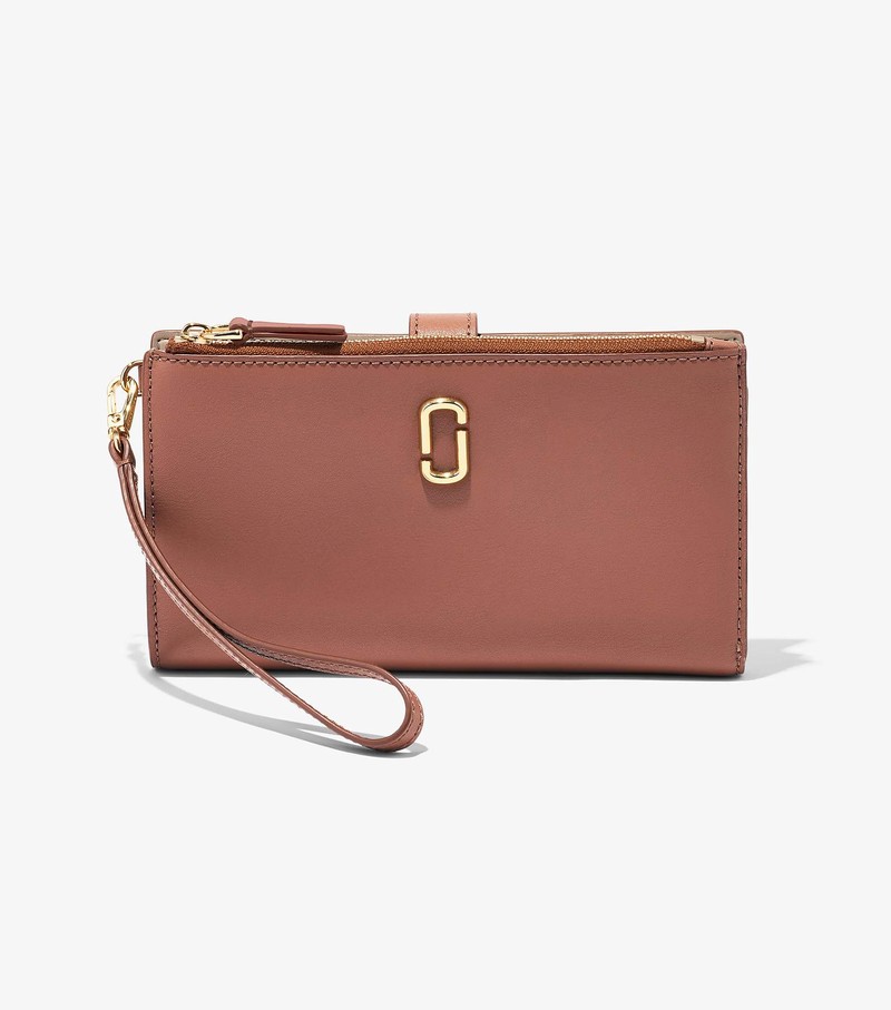 Duże Portfele Damskie Marc Jacobs J Marc Phone Wristlet Kawa | 49HIFWCQZ