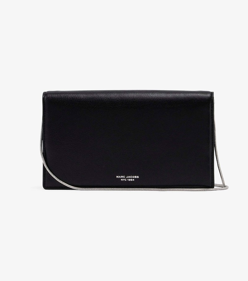 Duże Portfele Damskie Marc Jacobs Slim 84 Mini Czarne | 34KHENDUS