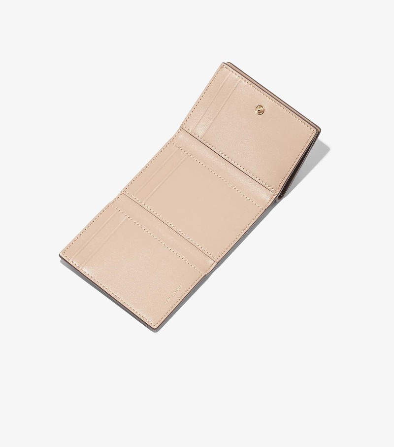 Duże Portfele Damskie Marc Jacobs Slim 84 Medium Trifold Beżowe | 94YKAVEUW