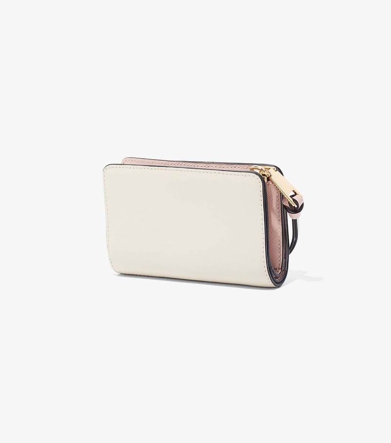 Duże Portfele Damskie Marc Jacobs Snapshot Compact Białe | 51HIDCBYF