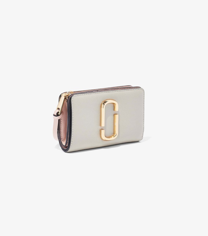 Duże Portfele Damskie Marc Jacobs Snapshot Compact Białe | 51HIDCBYF