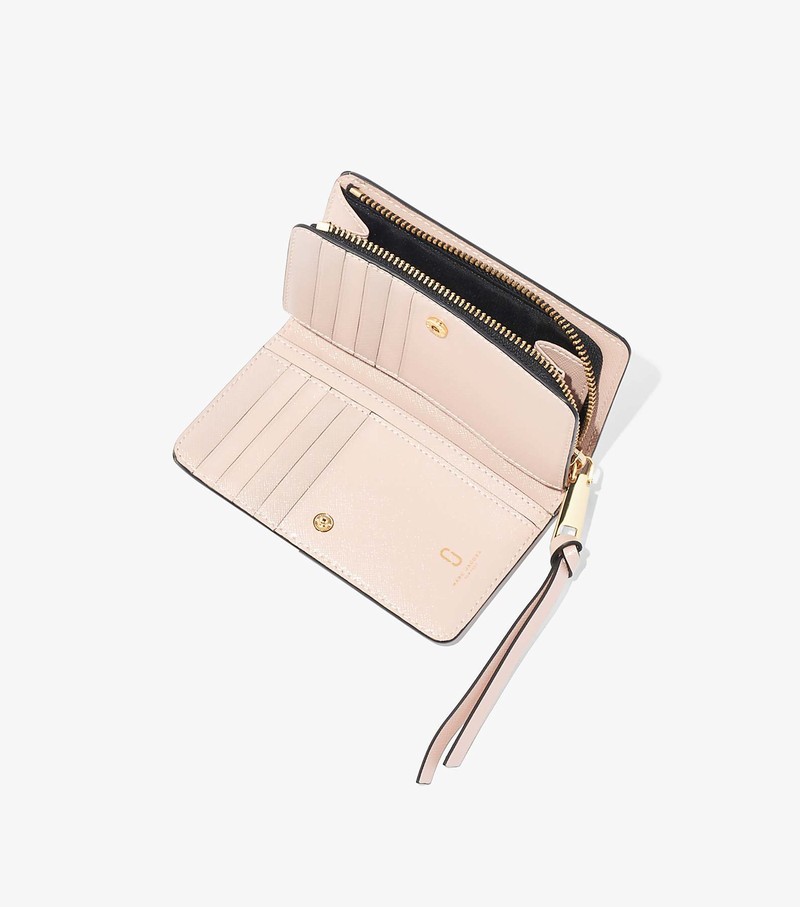 Duże Portfele Damskie Marc Jacobs Snapshot Compact Białe | 51HIDCBYF