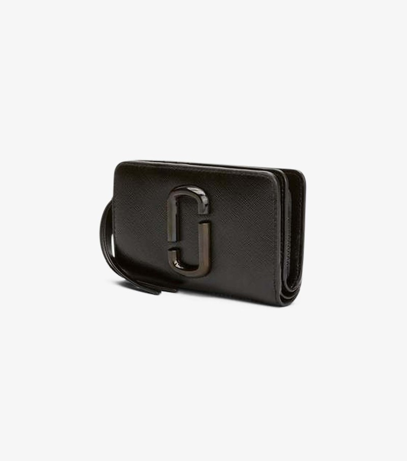 Duże Portfele Damskie Marc Jacobs Snapshot Dtm Compact Czarne | 60AQOHGNX