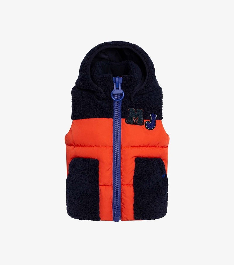 Kamizelki Dziecięce Marc Jacobs Colorblock Puffer Czarne Pomarańczowe | 41KOZLQYV