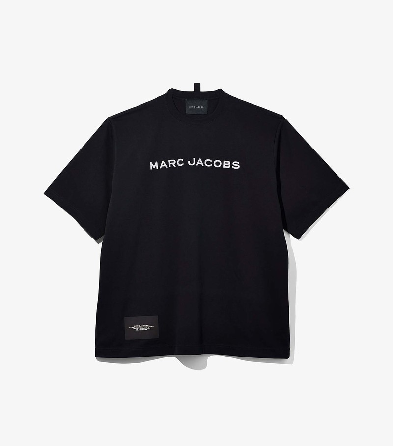 Koszulki Damskie Marc Jacobs Big Czarne | 28DXTHABV