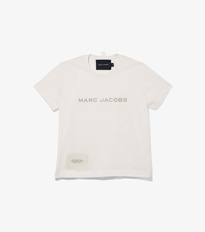 Koszulki Damskie Marc Jacobs The Białe | 23RSVAPOJ