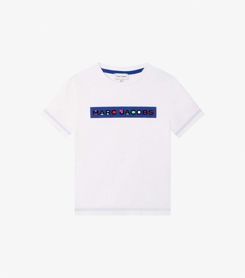 Koszulki Dziecięce Marc Jacobs Mj Tee With Logo Detail Białe Kolorowe | 98RMKWDXS