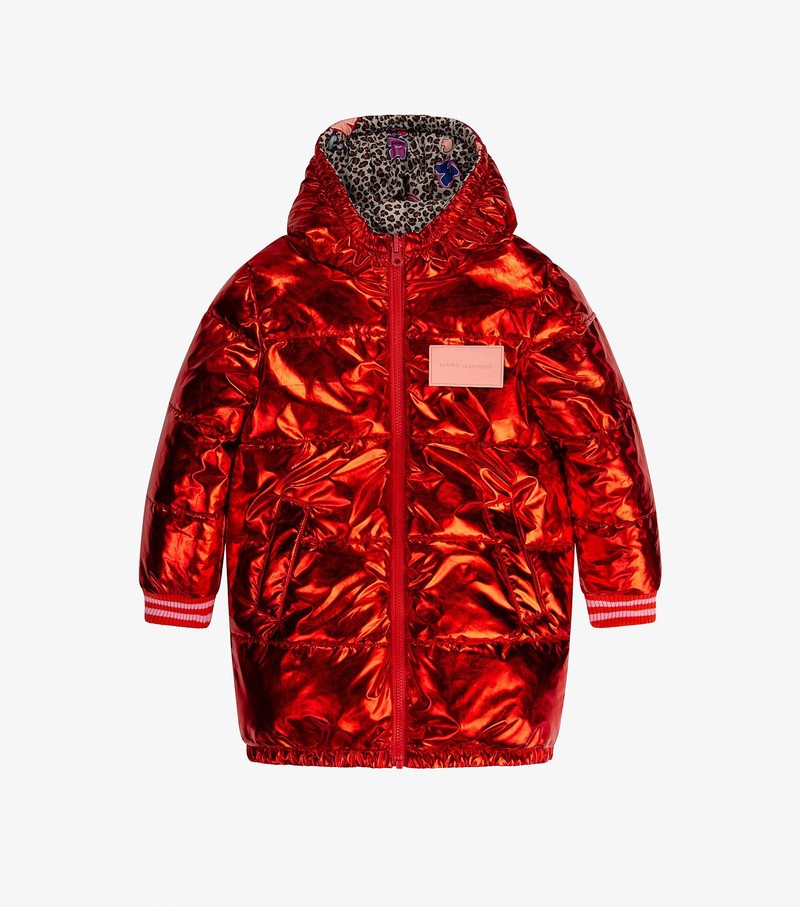 Kurtka Dziecięce Marc Jacobs Reversible Micro Cheetah Puffer Brązowe Kolorowe | 31LWUPTKC