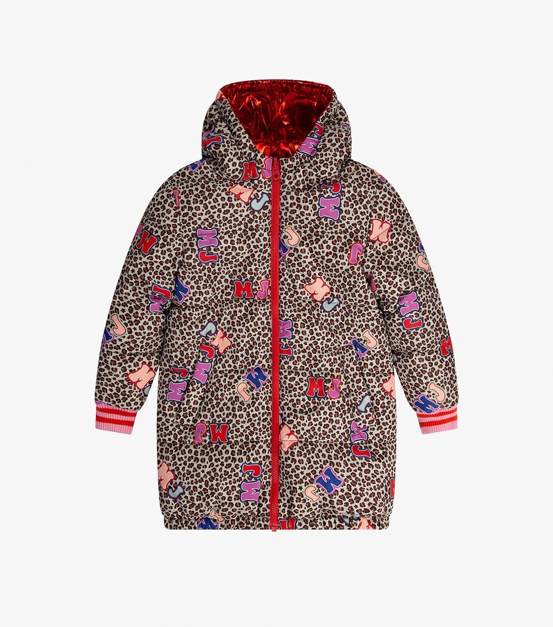 Kurtka Dziecięce Marc Jacobs Reversible Micro Cheetah Puffer Brązowe Kolorowe | 31LWUPTKC