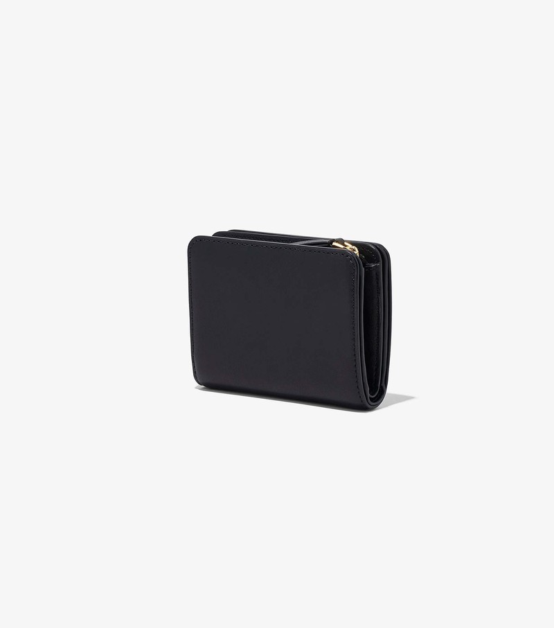 Małe Portfele Damskie Marc Jacobs J Marc Mini Compact Czarne | 17WINZVDX