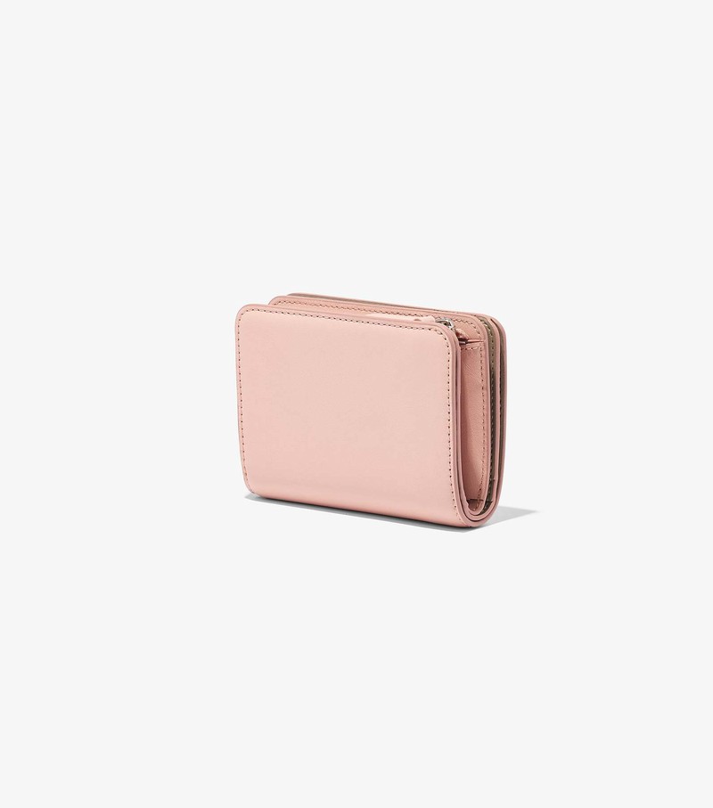 Małe Portfele Damskie Marc Jacobs J Marc Mini Compact Różowe | 51YHEJQGV