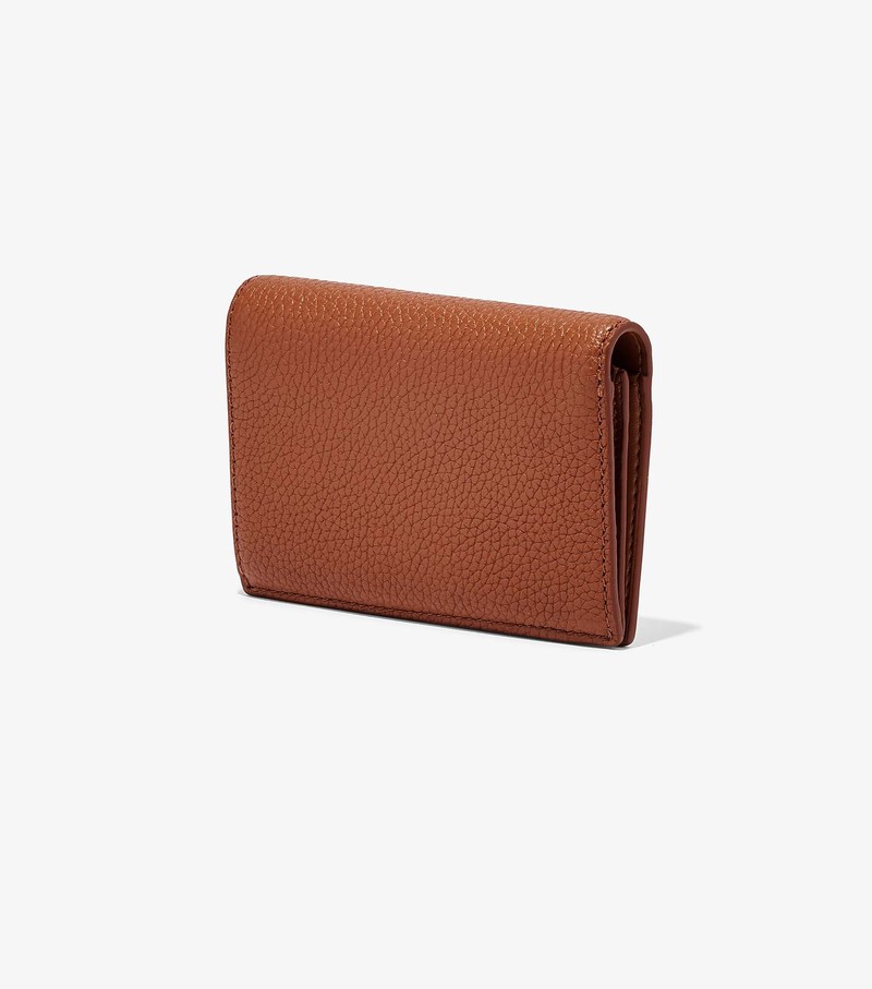 Małe Portfele Damskie Marc Jacobs Skórzane Small Bifold Brązowe | 96VPUYXSF