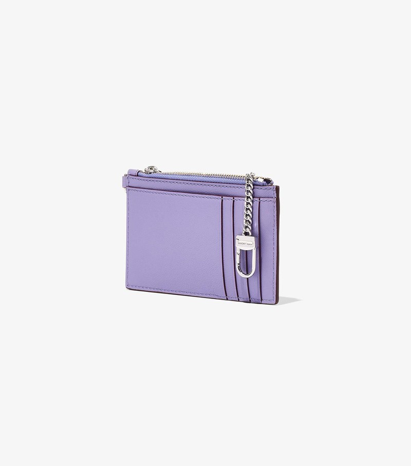 Małe Portfele Damskie Marc Jacobs Slim 84 Top Zip Wristlet Fioletowe | 13WSUIZTB