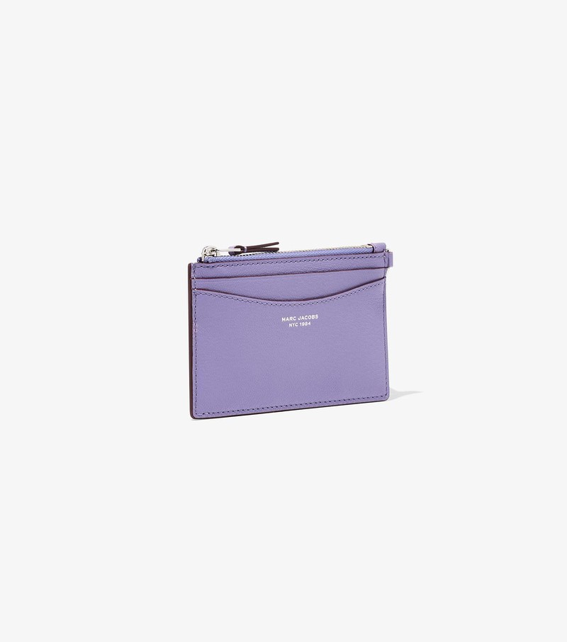 Małe Portfele Damskie Marc Jacobs Slim 84 Top Zip Wristlet Fioletowe | 13WSUIZTB