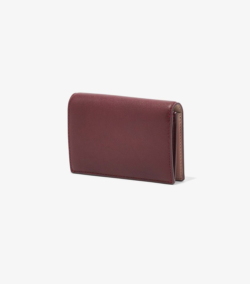 Małe Portfele Damskie Marc Jacobs Slim 84 Colorblock Bifold Czerwone | 20OQGRYEU