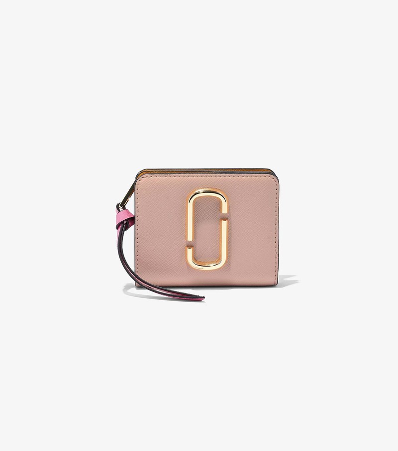 Małe Portfele Damskie Marc Jacobs Snapshot Mini Compact Różowe Kolorowe | 04BQPKUNJ