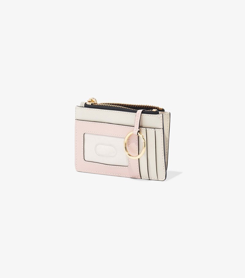 Małe Portfele Damskie Marc Jacobs Snapshot Top Zip Multi Białe | 60EFXHUZA