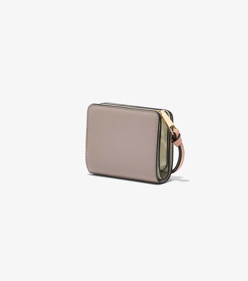 Małe Portfele Damskie Marc Jacobs Snapshot Mini Compact Białe | 90KJTUHOM