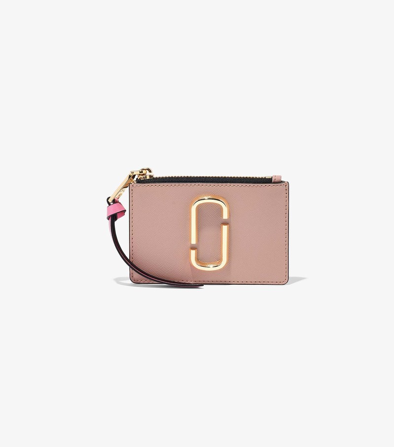 Małe Portfele Damskie Marc Jacobs Snapshot Top Zip Multi Różowe Kolorowe | 90VALYWGZ