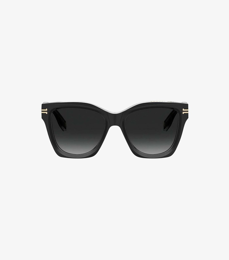 Okulary Słoneczne Damskie Marc Jacobs Icon Edge Oversized Square Czarne | 27UNQXGAI