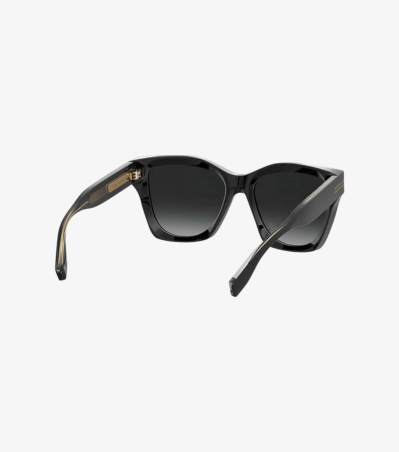 Okulary Słoneczne Damskie Marc Jacobs Icon Edge Oversized Square Czarne | 27UNQXGAI