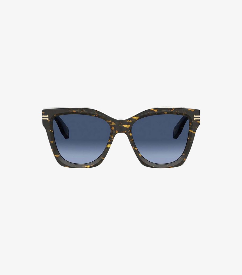 Okulary Słoneczne Damskie Marc Jacobs Icon Edge Oversized Square Czarne | 79OWZTSYC