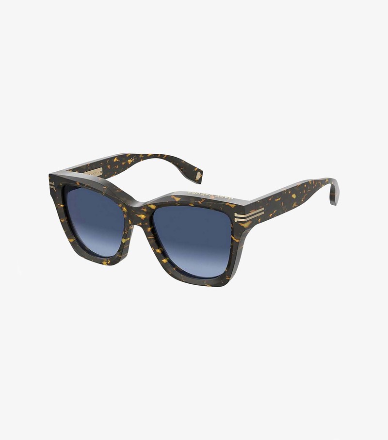 Okulary Słoneczne Damskie Marc Jacobs Icon Edge Oversized Square Czarne | 79OWZTSYC