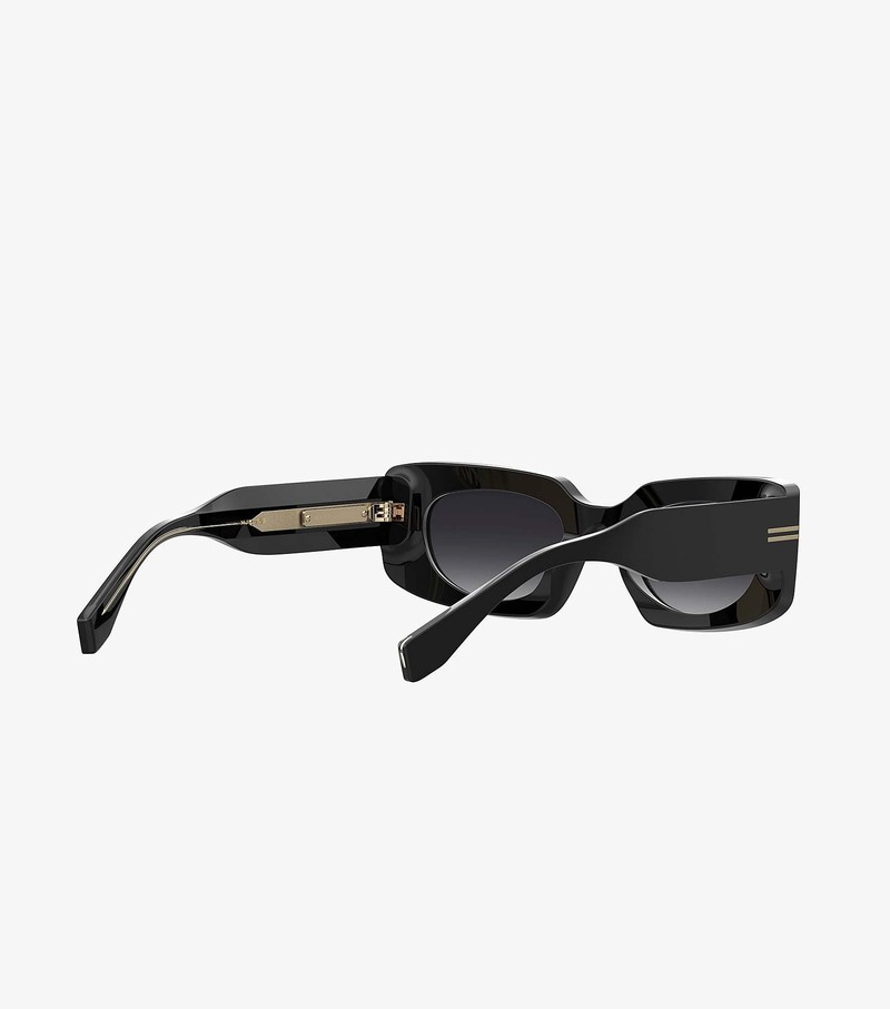 Okulary Słoneczne Damskie Marc Jacobs Icon Rectangular Czarne | 93NJQFREC