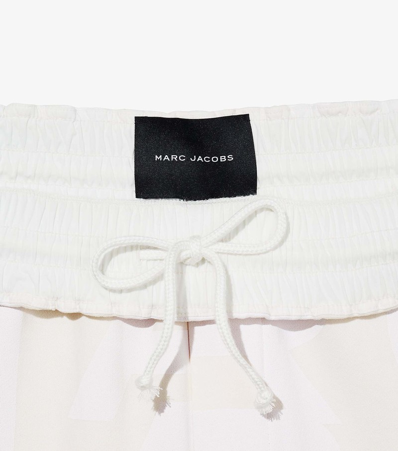 Spodnie Dresowe Damskie Marc Jacobs Monogram Oversized Białe | 81YCHWKID