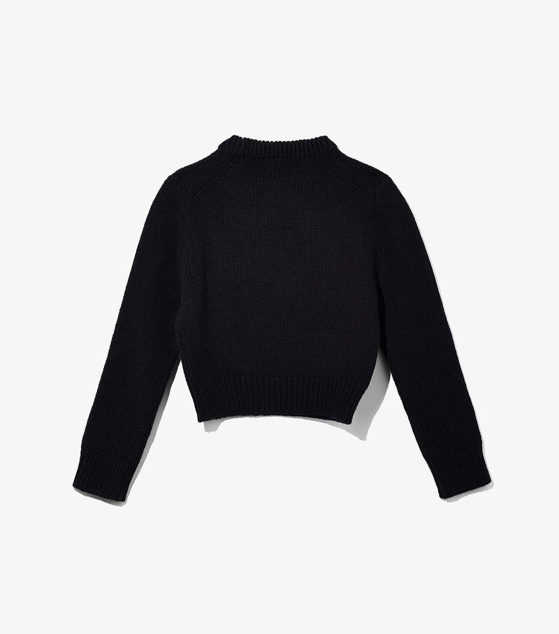 Sweater Damskie Marc Jacobs Shrunken Czarne | 35ZNCWDYX