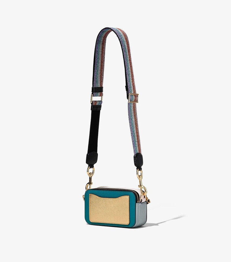 Torba Crossbody Damskie Marc Jacobs Colorblock Snapshot Niebieskie Kolorowe | 14JMHWRND