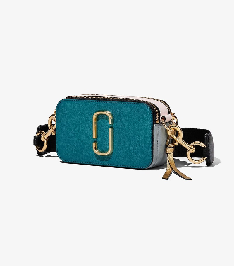 Torba Crossbody Damskie Marc Jacobs Colorblock Snapshot Niebieskie Kolorowe | 14JMHWRND