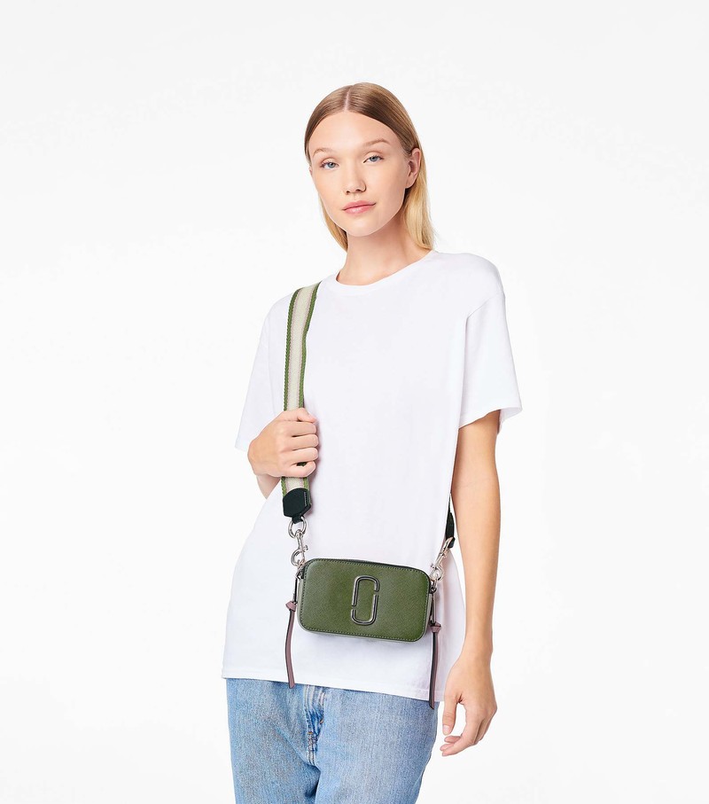 Torba Crossbody Damskie Marc Jacobs Colorblock Snapshot Zielone Kolorowe | 48MUDPJNO