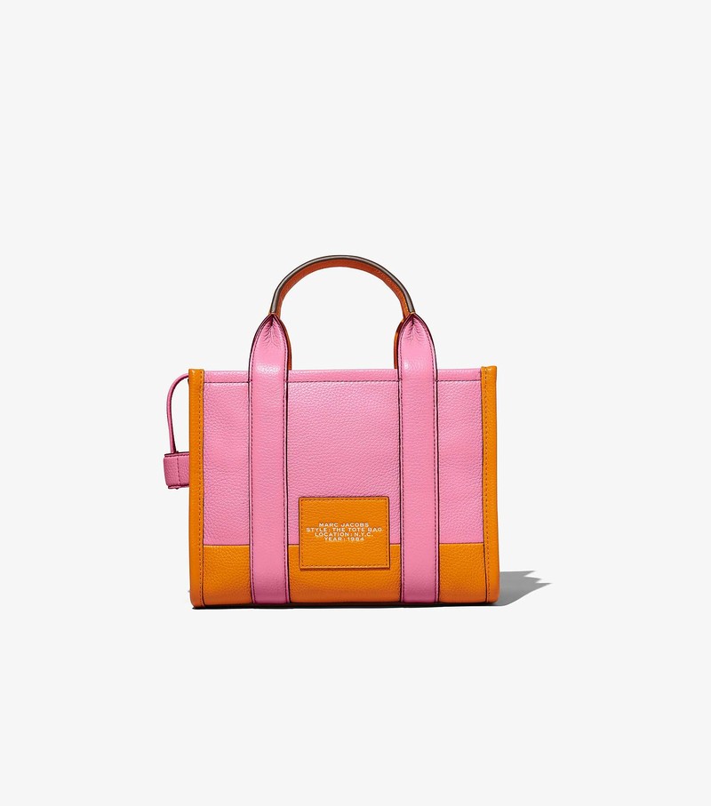 Torba Crossbody Damskie Marc Jacobs Colorblock Mini Różowe Brązowe | 60KWXUYVT