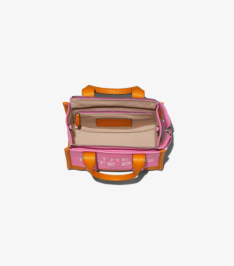 Torba Crossbody Damskie Marc Jacobs Colorblock Mini Różowe Brązowe | 60KWXUYVT