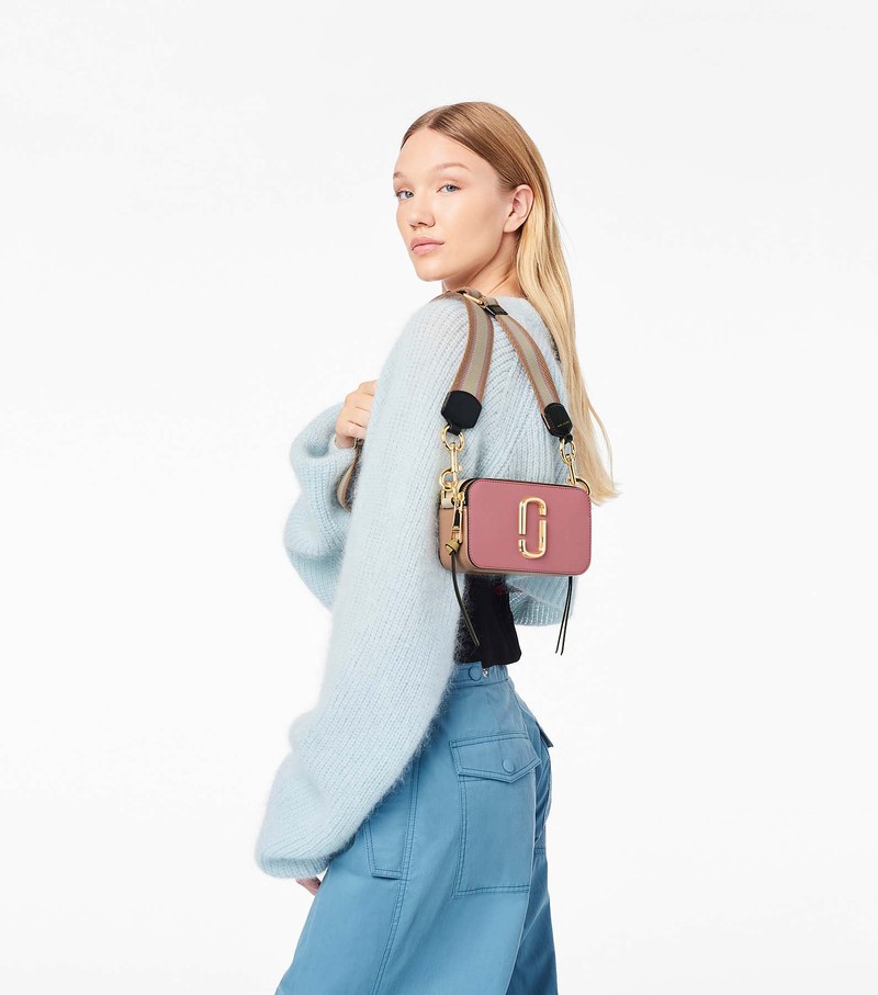 Torba Crossbody Damskie Marc Jacobs Colorblock Snapshot Różowe Kolorowe | 83QMHLDFB