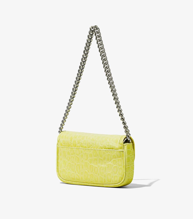 Torba Crossbody Damskie Marc Jacobs Croc-Embossed J Marc Mini Zielone | 06EZRTOSC