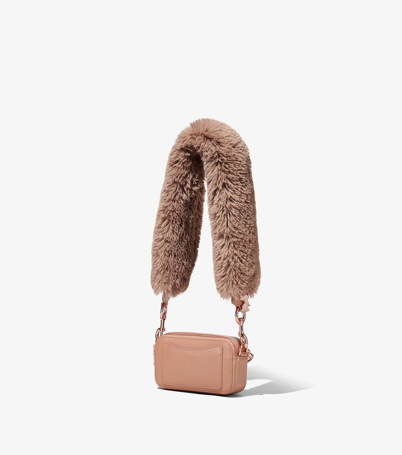 Torba Crossbody Damskie Marc Jacobs Faux Fur Snapshot Kawa | 21UFSLVOI