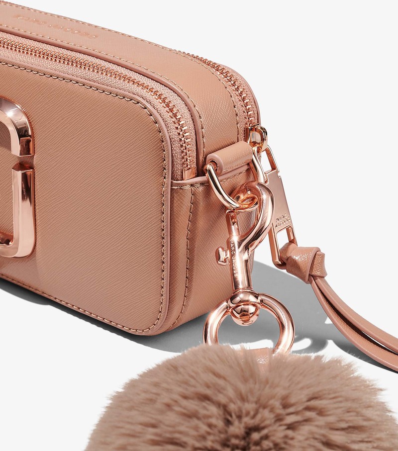 Torba Crossbody Damskie Marc Jacobs Faux Fur Snapshot Kawa | 21UFSLVOI