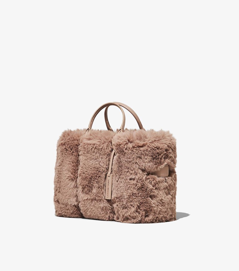 Torba Crossbody Damskie Marc Jacobs Faux Fur Mini Kawa | 94XBRSLVO