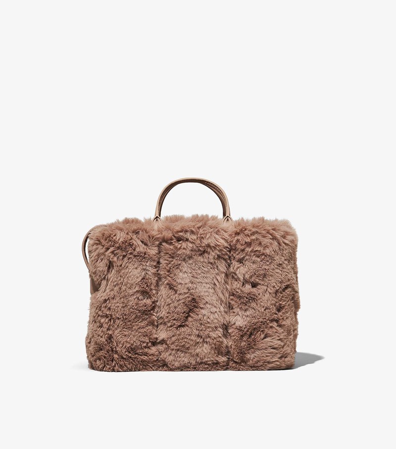 Torba Crossbody Damskie Marc Jacobs Faux Fur Mini Kawa | 94XBRSLVO