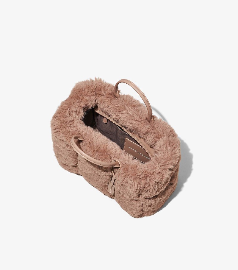 Torba Crossbody Damskie Marc Jacobs Faux Fur Mini Kawa | 94XBRSLVO