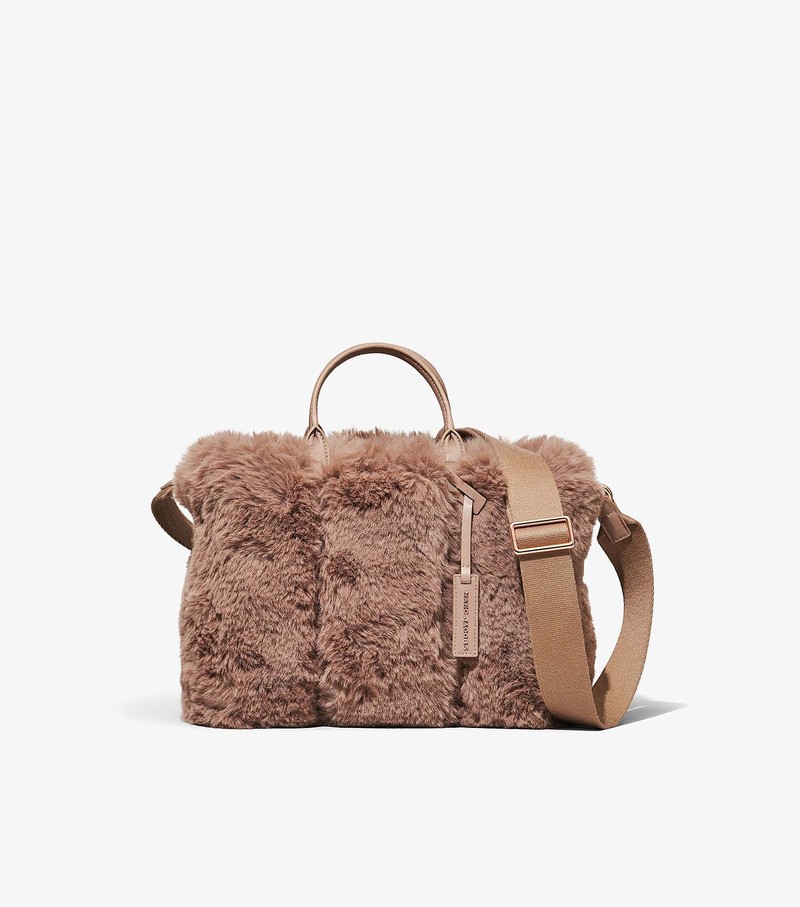 Torba Crossbody Damskie Marc Jacobs Faux Fur Mini Kawa | 94XBRSLVO